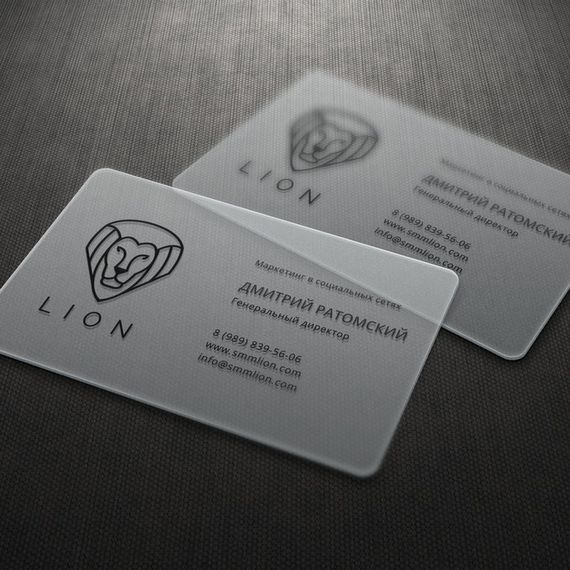 Карты на прозрачном пластике