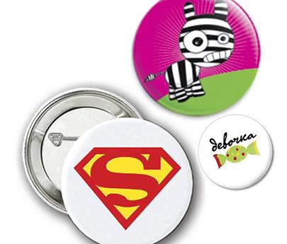 Закатные значки (с булавкой)